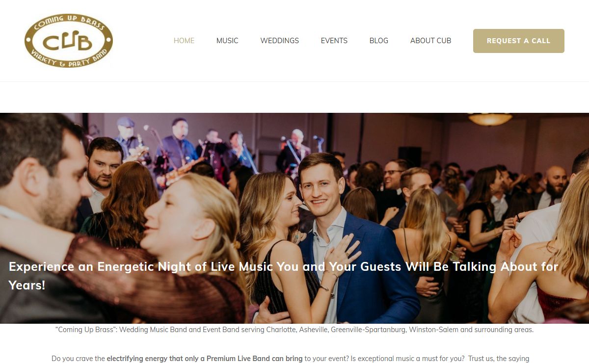 Home - “Coming Up Brass” Live Band for Weddings and Events