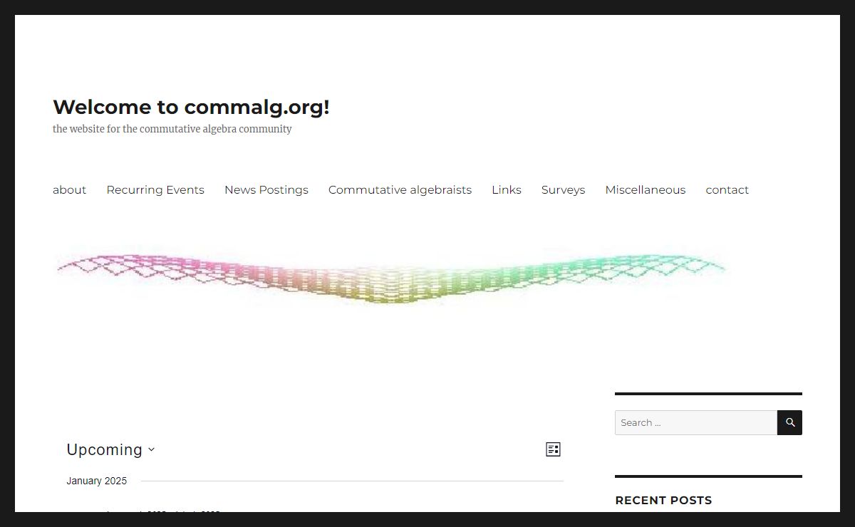 Events from January 1, 2025 – June 2, 2025 – Welcome to commalg.org!