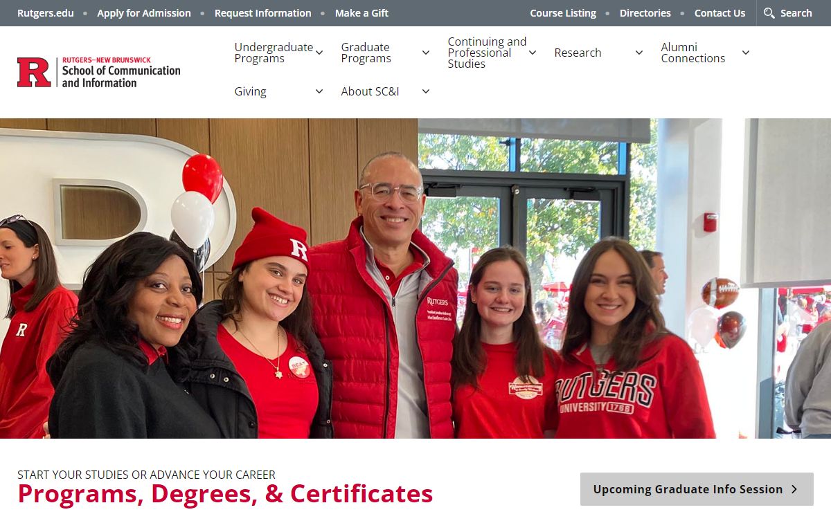 Homepage | School of Communication and Information | Rutgers University