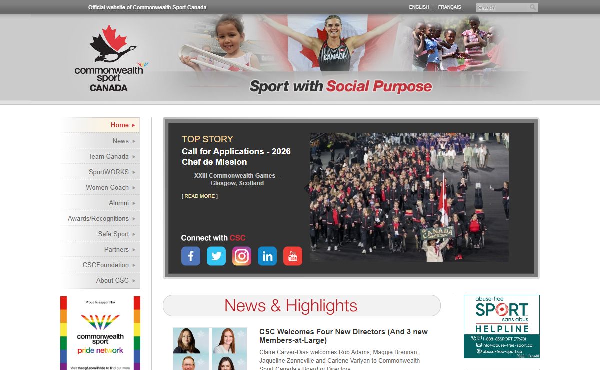 Commonwealth Sport Canada | Sport with Social Purpose