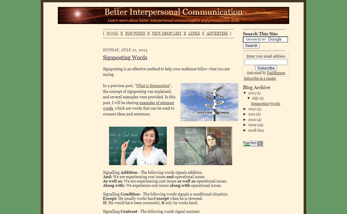 Better Interpersonal Communication