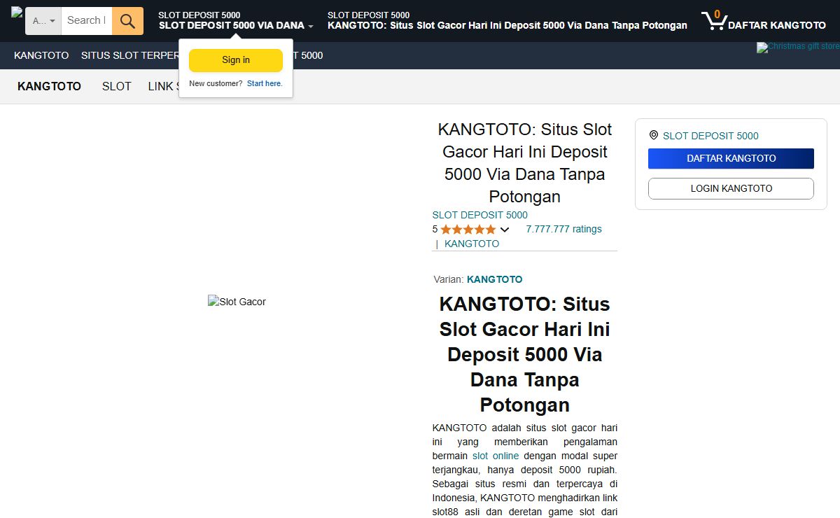 KANGTOTO: Situs Slot Gacor Hari Ini Deposit 5000 Via Dana Tanpa Potongan
