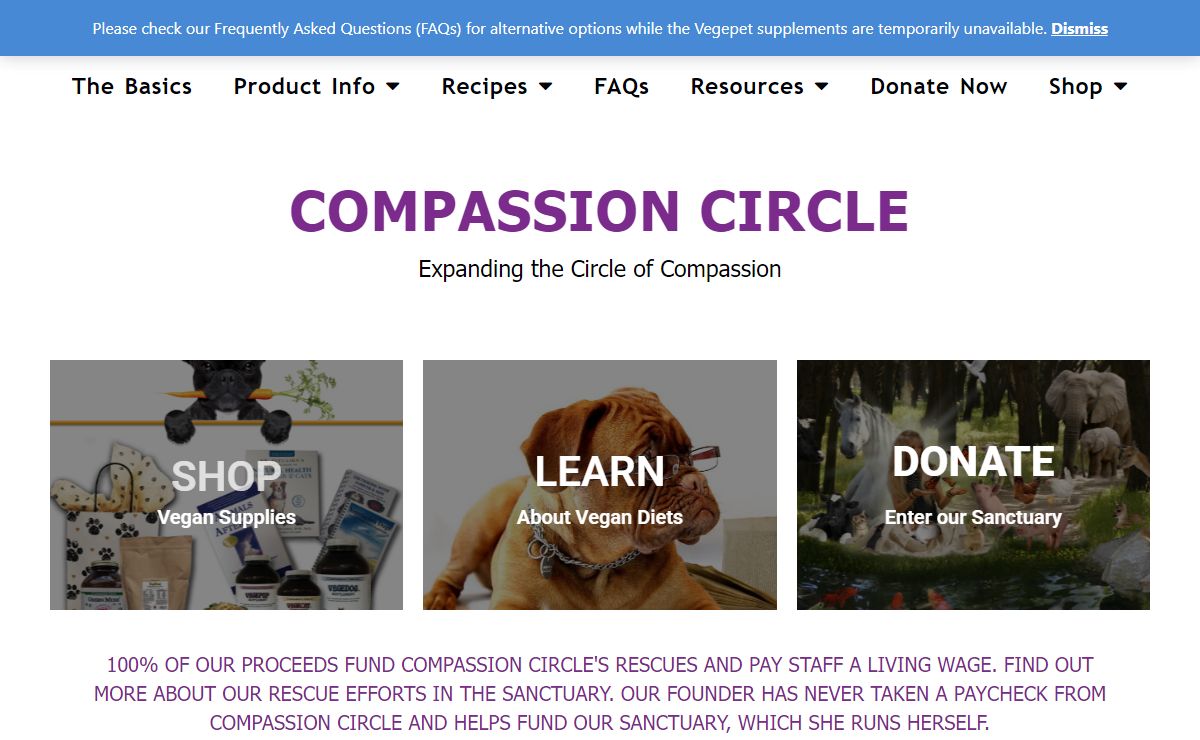 Compassion Circle – Vegan Supplements for Your Dogs and Cats