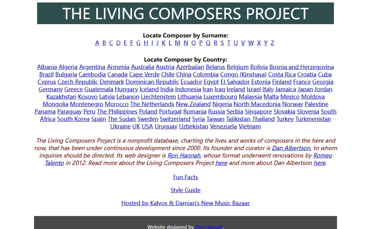Home – The Living Composers Project