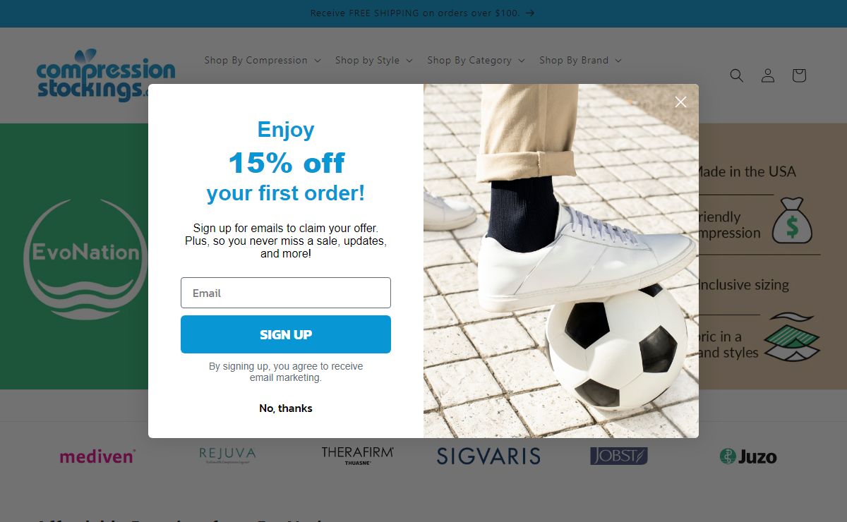 Compression Stockings, Compression Socks, & Support Hose