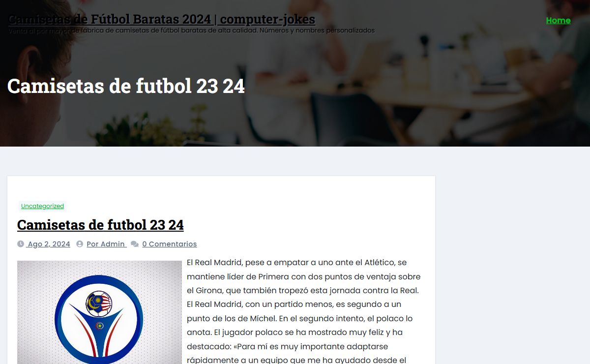 Camisetas de Fútbol Baratas 2024 | computer-jokes – Venta al por mayor de fábrica de camisetas de fútbol baratas de alta calidad. Números y nombres personalizados