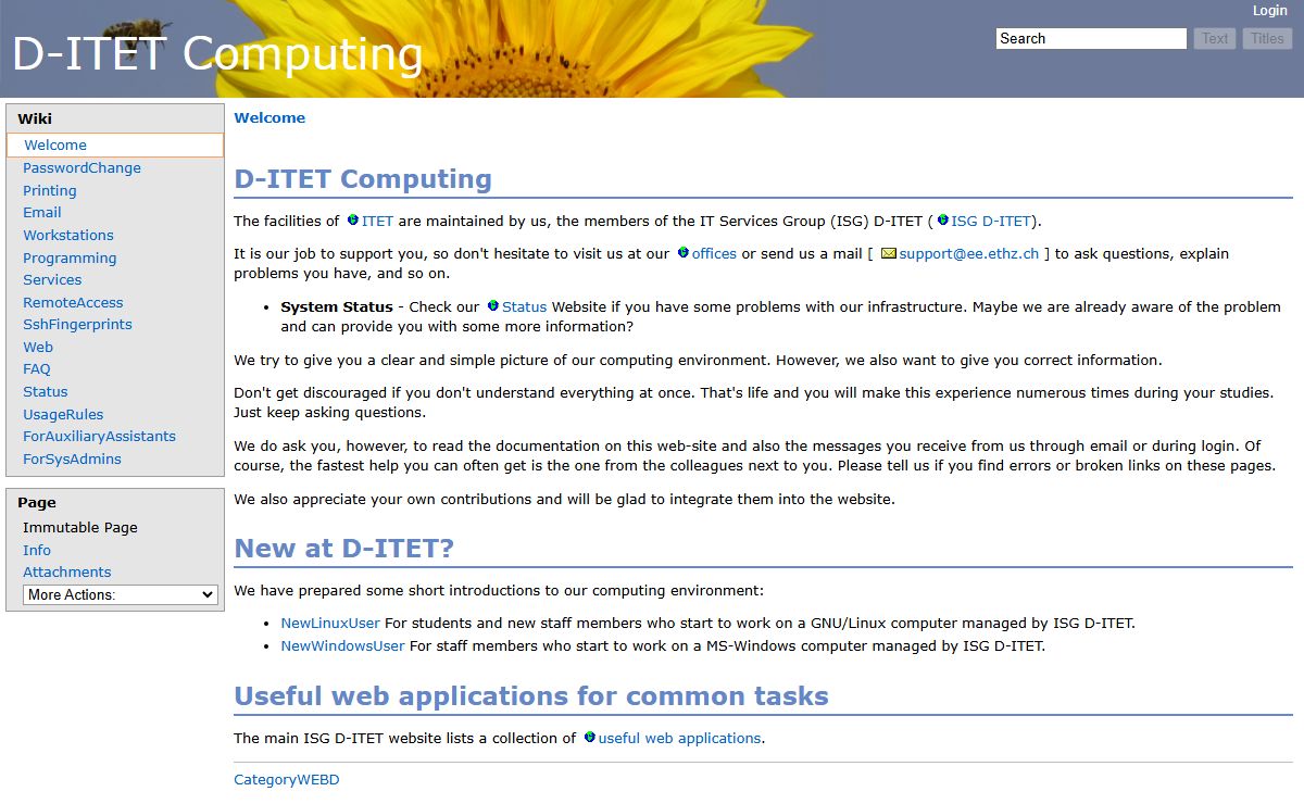 Welcome - D-ITET Computing