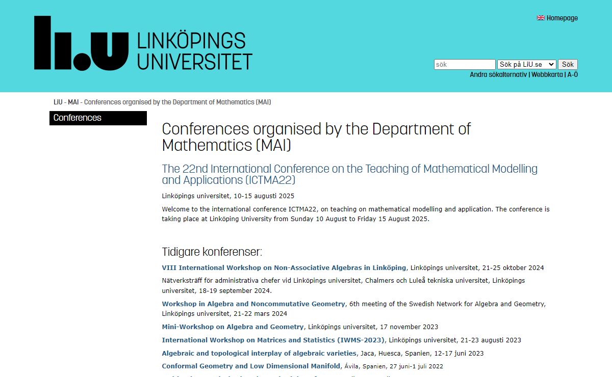 Conferences - MAI:www.liu.se