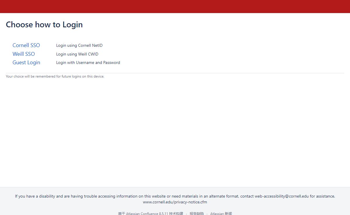 Choose how to Login - Dashboard