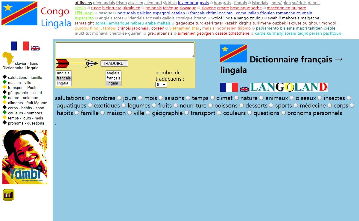 Apprendre la langue et le vocabulaire lingala, dictionnaire