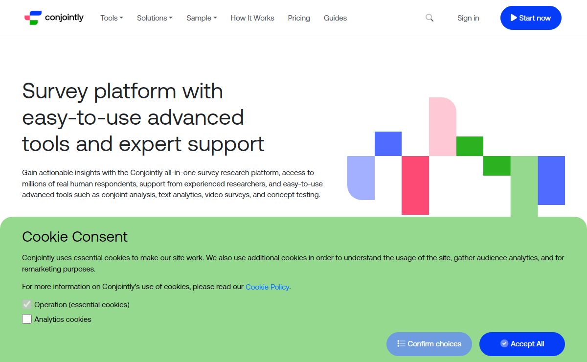 Advanced survey platform with expert support - Conjointly