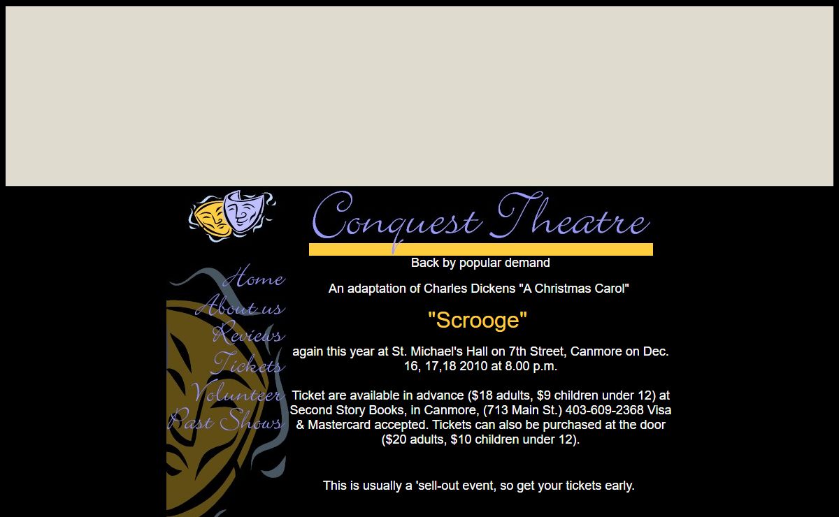 Conquest Theatre, Canmore, Alberta - Home