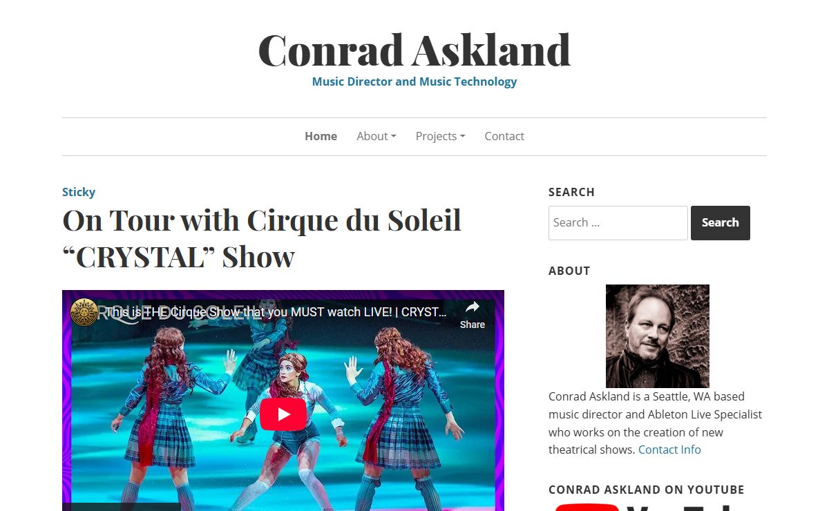 Conrad Askland – Music Director and Music Technology