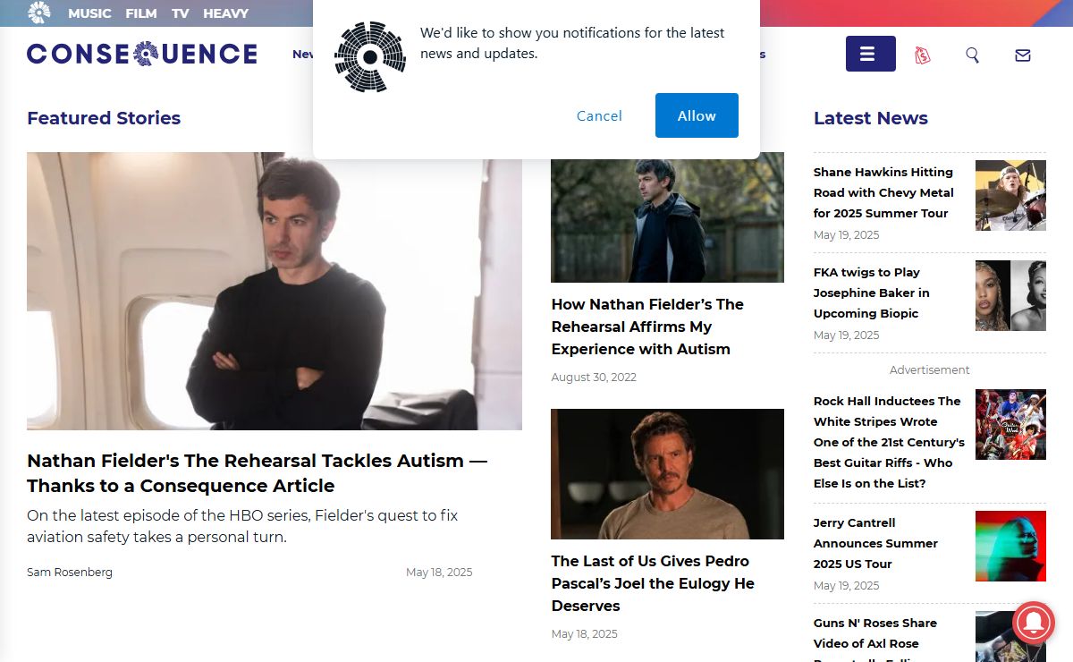 Consequence | Music, Movie, TV and Pop Culture News for the Mainstream and Underground