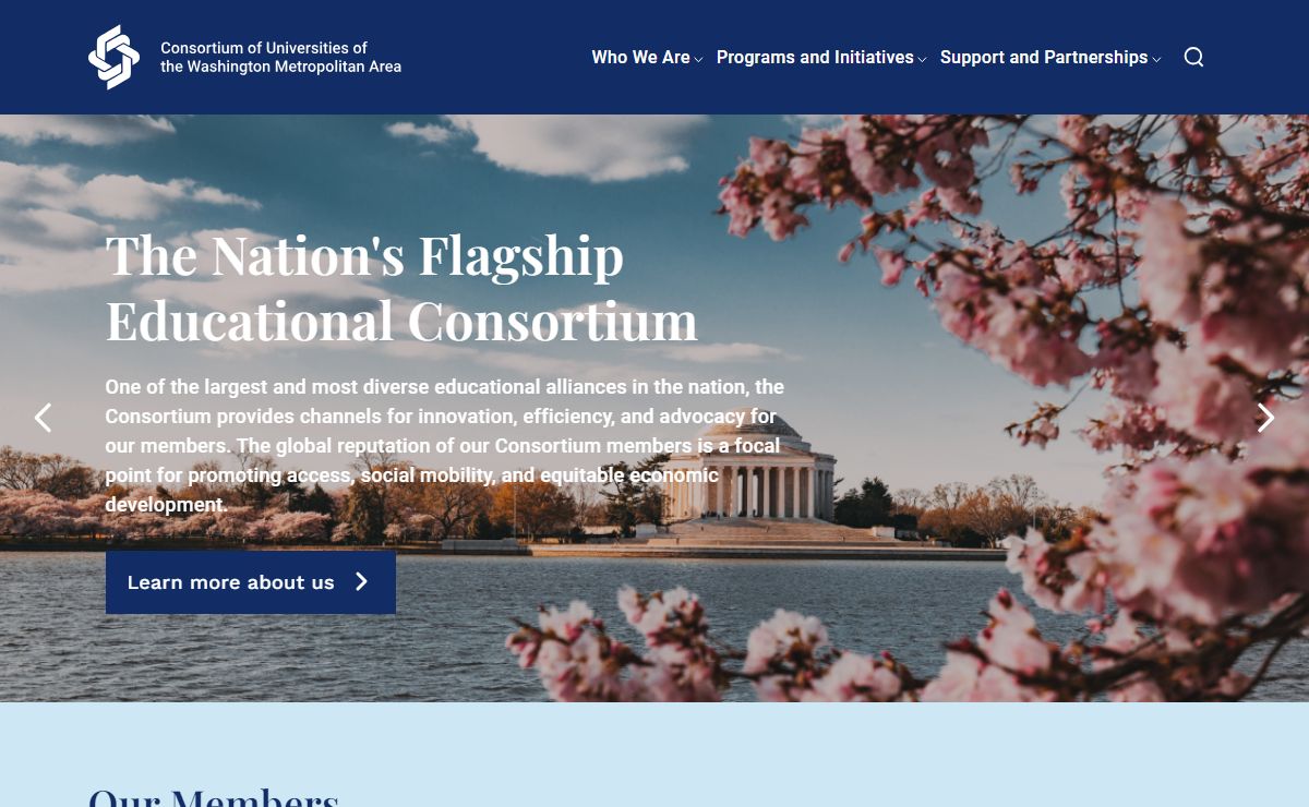 Consortium of Universities of the Washington Metropolitan Area – One of the largest and most diverse educational alliances in the nation