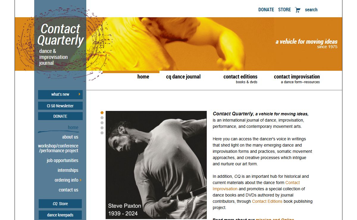 Contact Quarterly: dance and improvisation journal, books, dvds