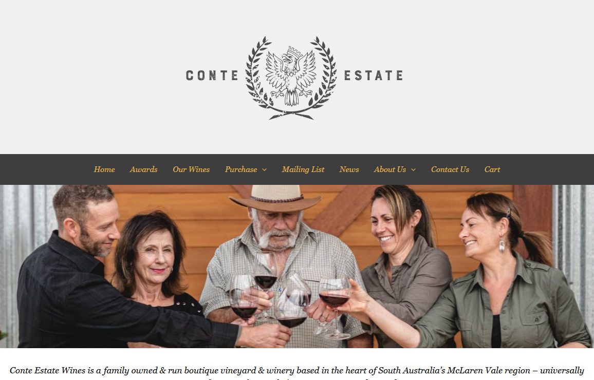 Conte Estate Wines – Homepage – McLaren Vale vignerons since 1954