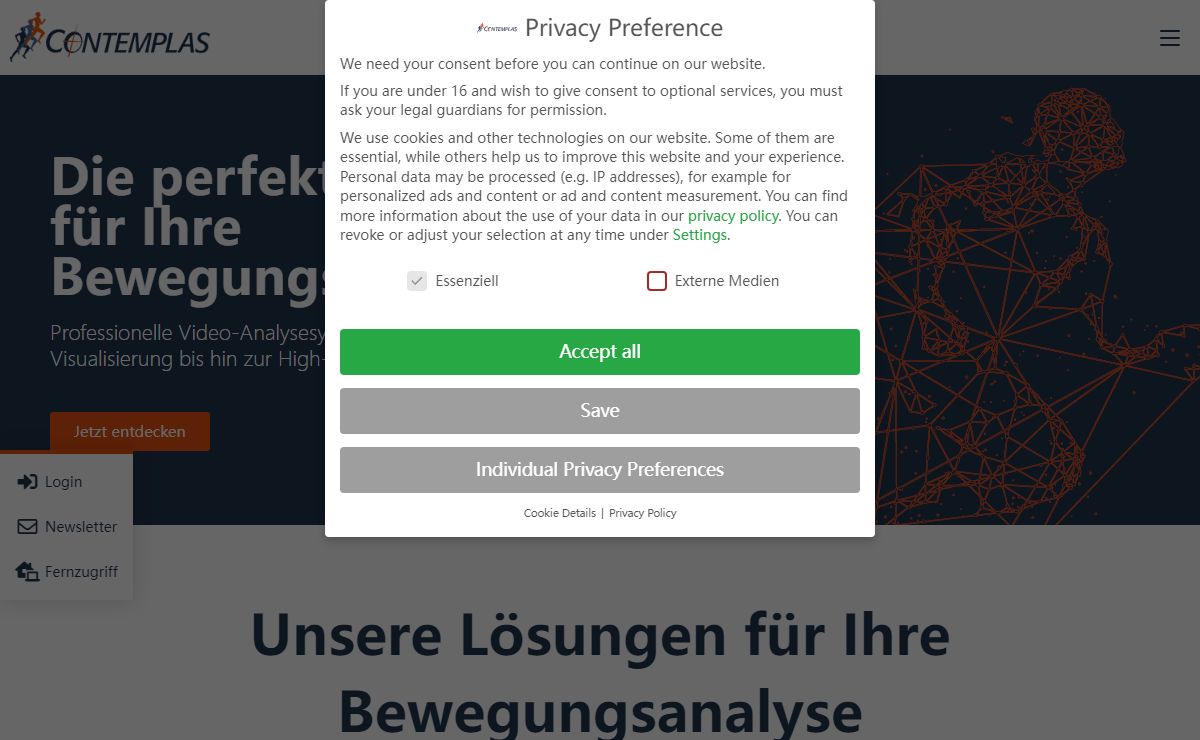 Bewegungsanalyse Software - CONTEMPLAS