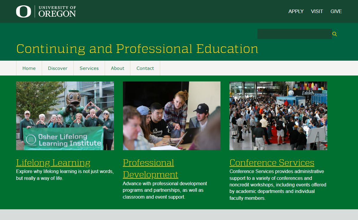 Continuing and Professional Education at the University of Oregon