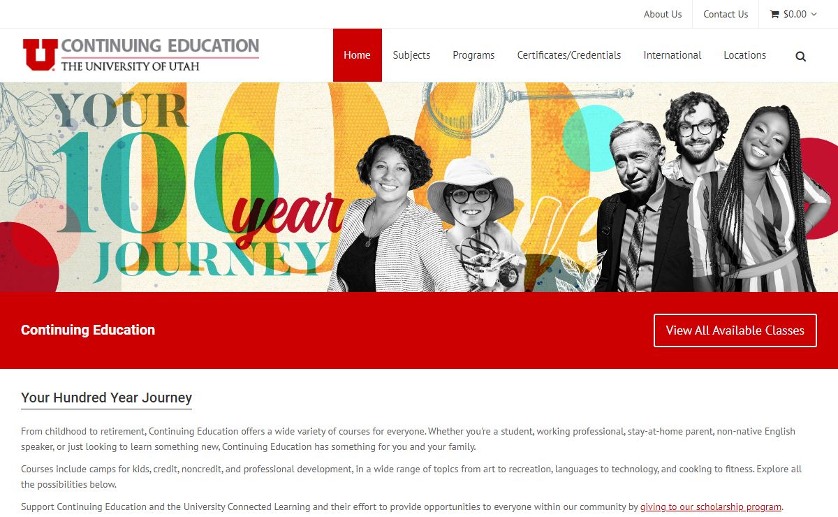 Continuing Education at the University of Utah: Classes for All Ages!