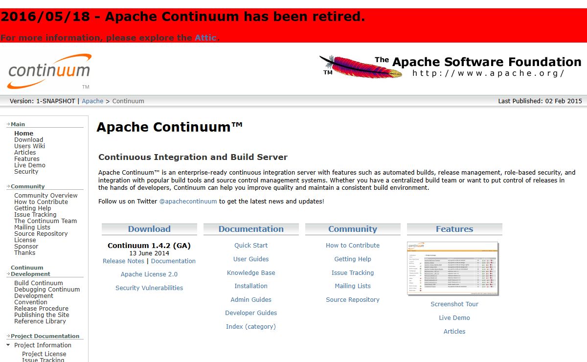 Continuum - Welcome to Apache Continuum