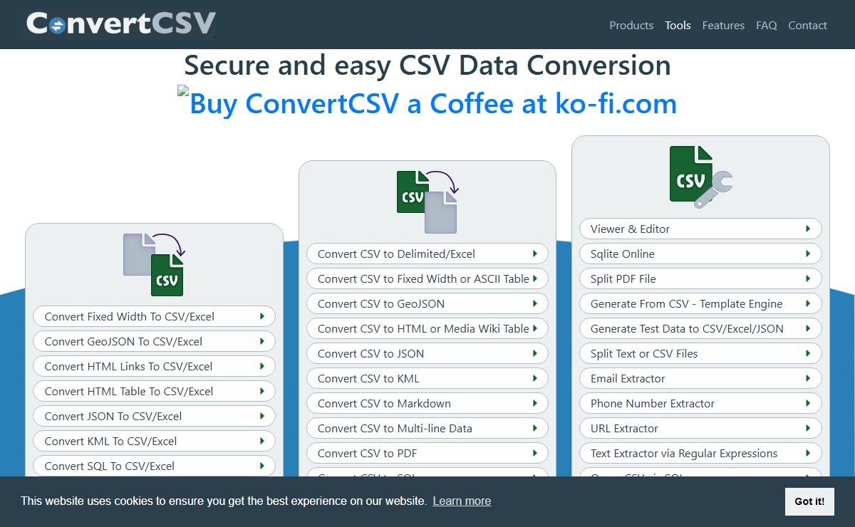 ConvertCSV.com - Convert CSV To JSON, XML, SQL, ...