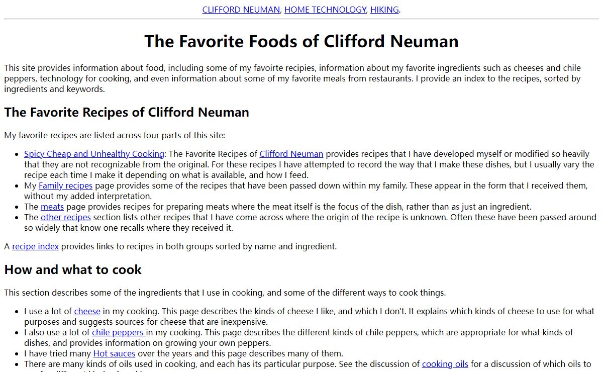 Cooking Information and Recipes