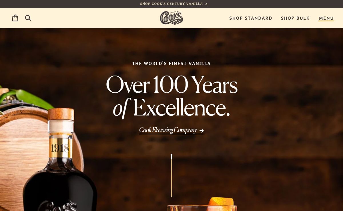 Cook Flavoring Company - The Best Pure Vanilla Extracts and Flavors | Cooks Vanilla