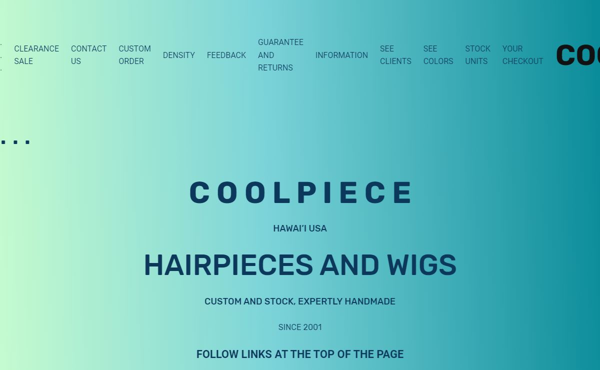 CoolPiece Hairieces Wigs since 2001