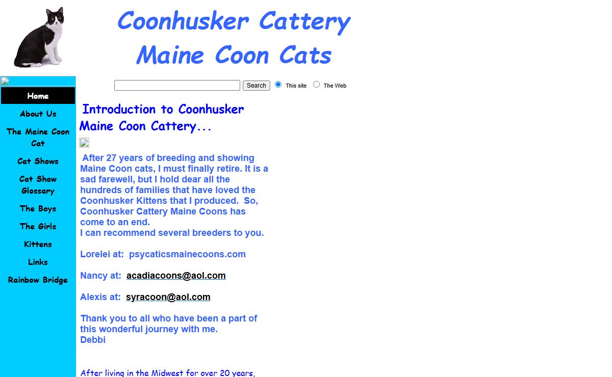 Coonhusker Cattery Maine Coon Cats