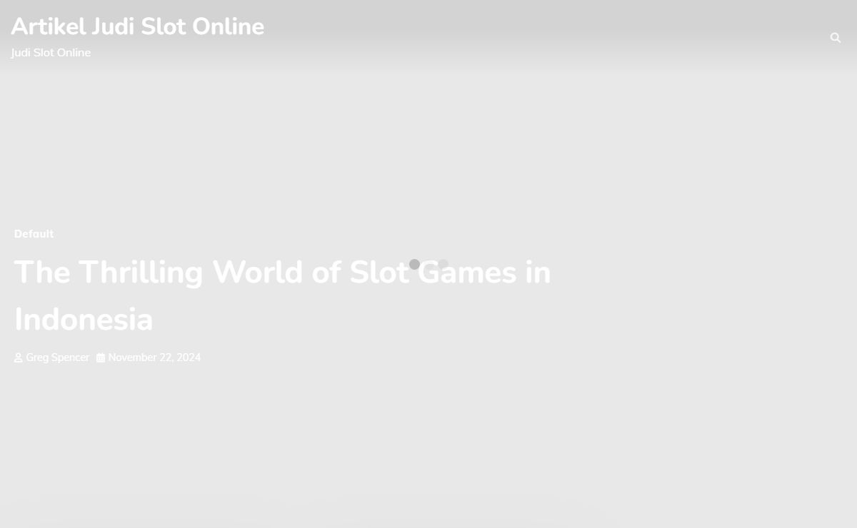 Artikel Judi Slot Online - Judi Slot Online