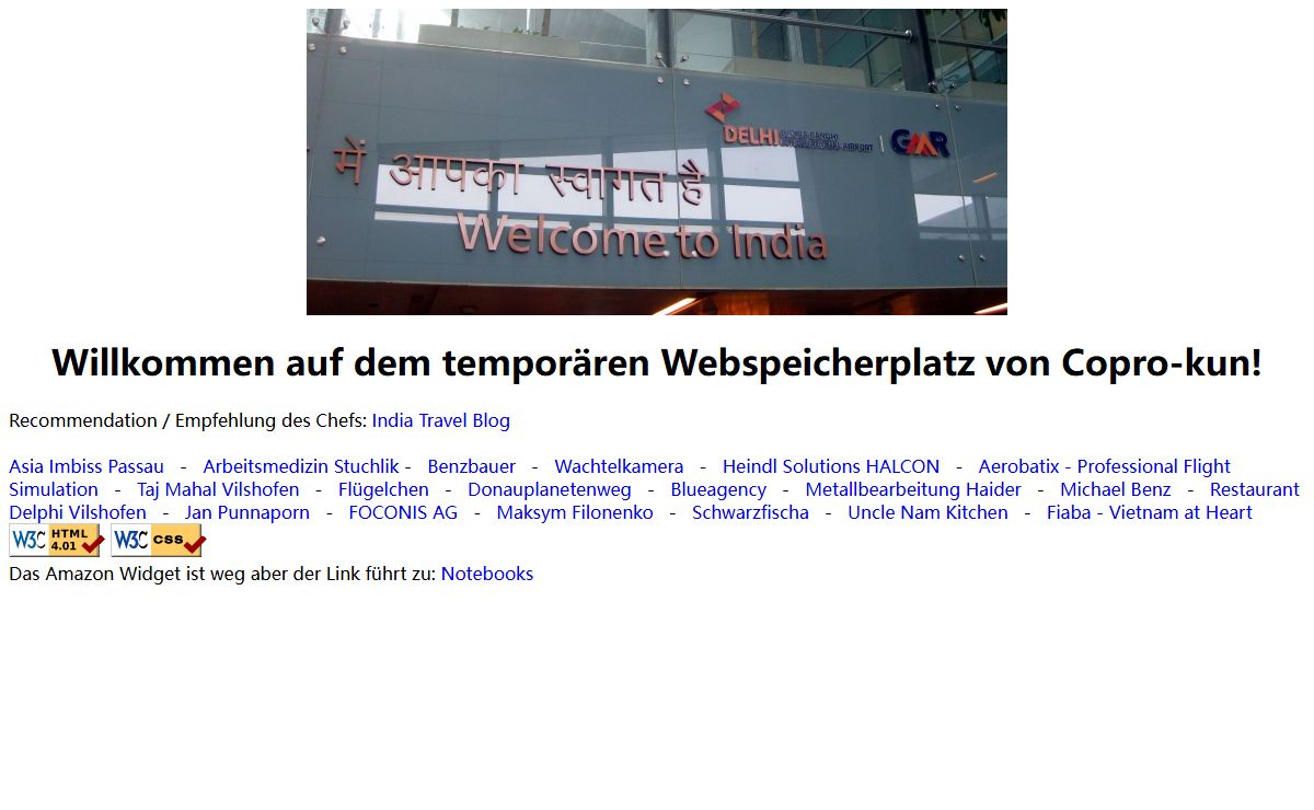 Persönliche Webseiten Copro :: Welcome to the Wurst