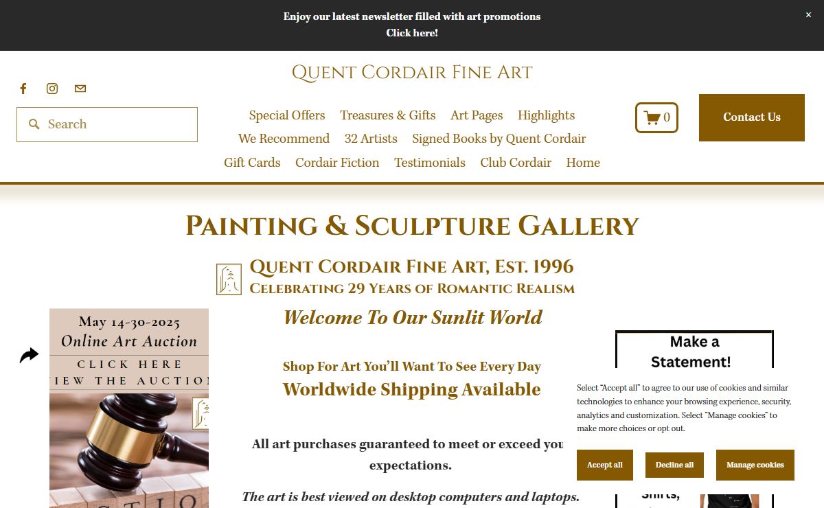 Quent Cordair Fine Art Realism Painting & Sculpture Gallery
