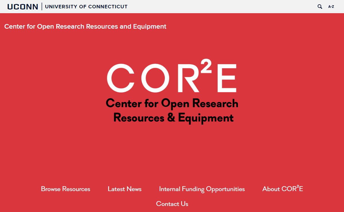 COR²E – UConn Center for Open Research Resources & Equipment – Serving UConn's world-class research infrastructure.