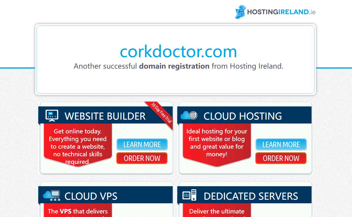Hosting Ireland's - Holding Page - Your Domain Has Been Successfully Registered!