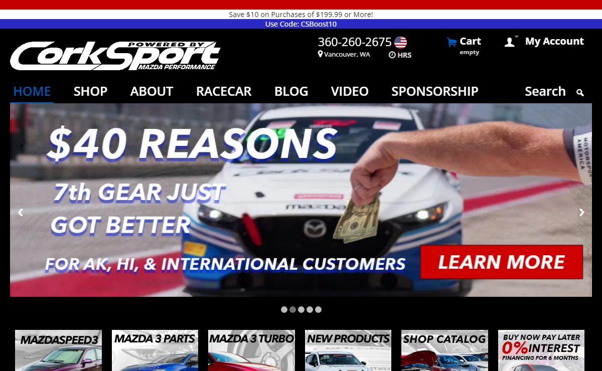 CorkSport #1 In Mazda Performance Parts Since 1998 | Mazda Performance Parts