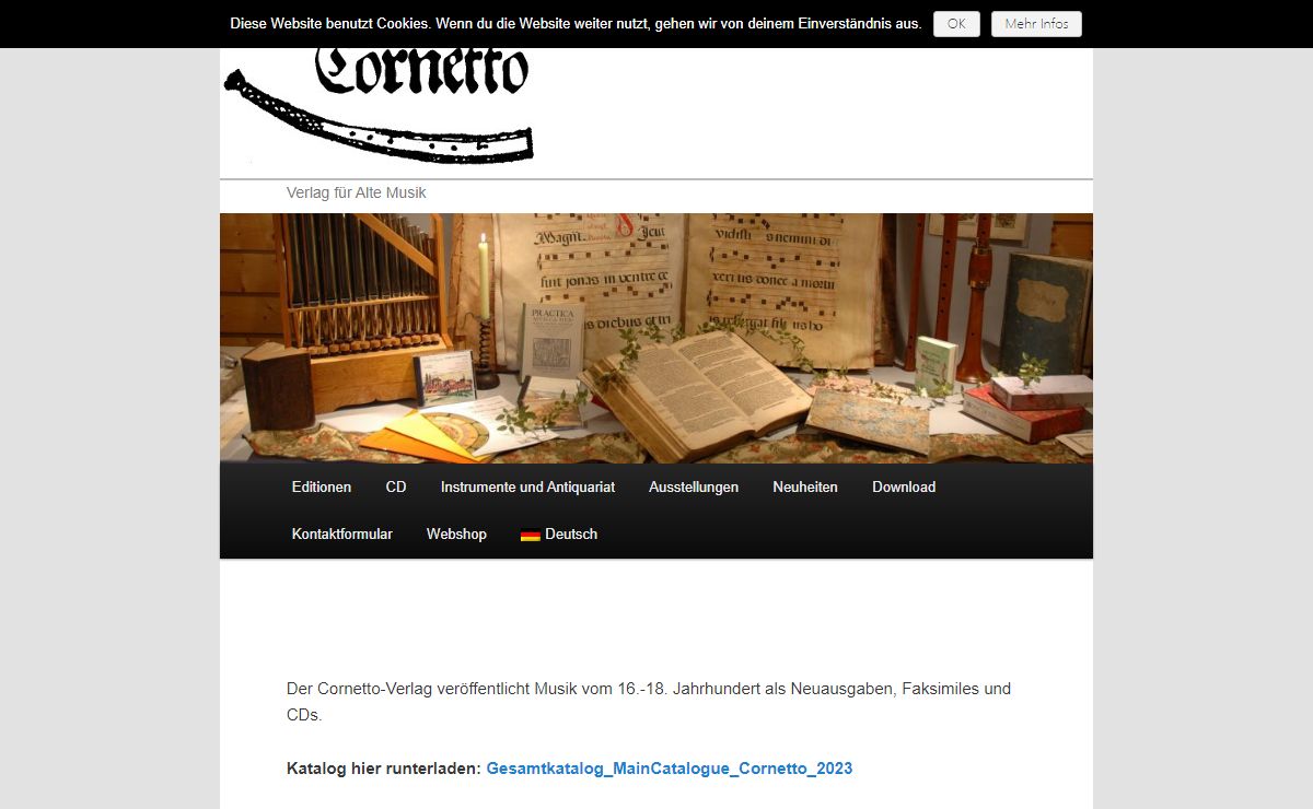 Cornetto | Verlag für Alte Musik