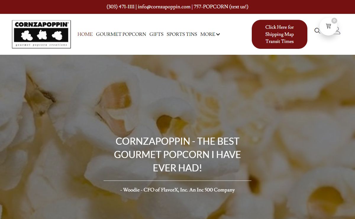 Cornzapoppin | Nationwide | Popcorn Shop