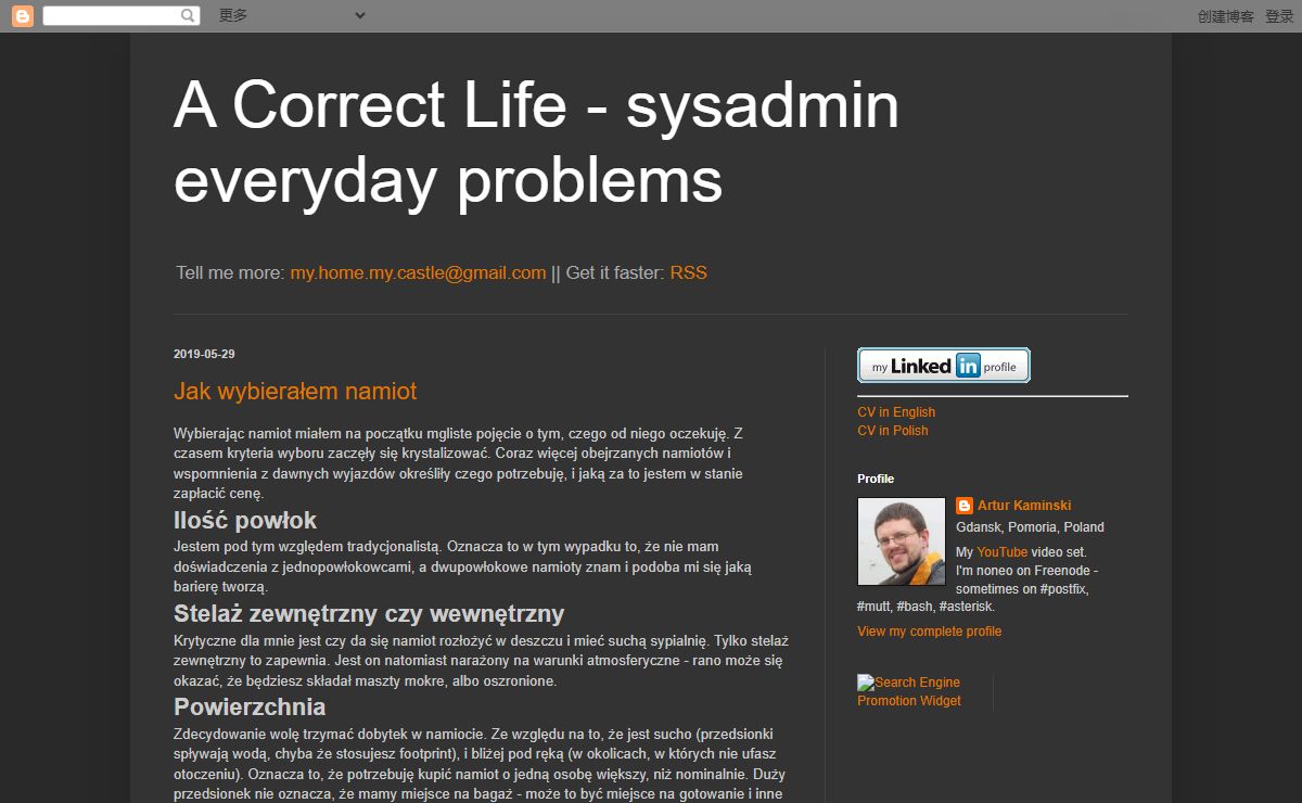 A Correct Life - sysadmin everyday problems