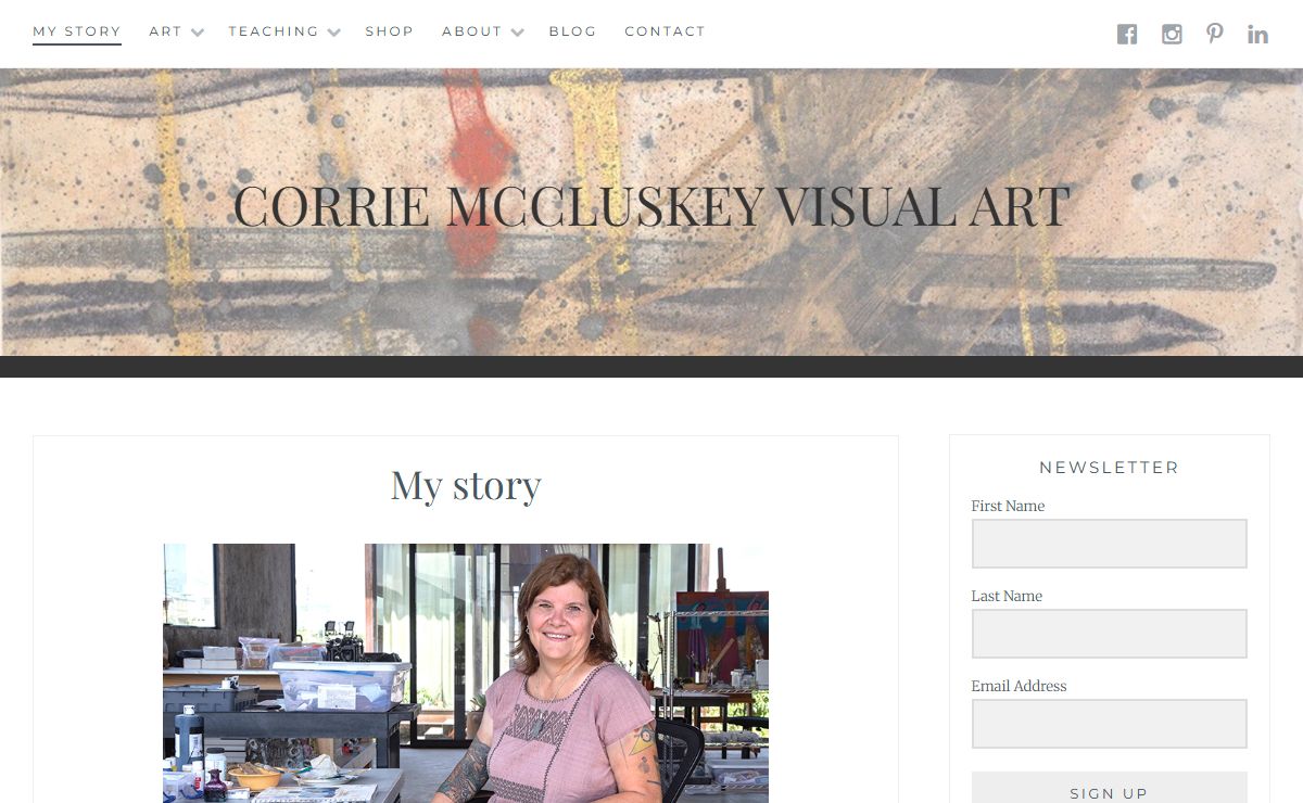 My story - Corrie McCluskey Visual Art
