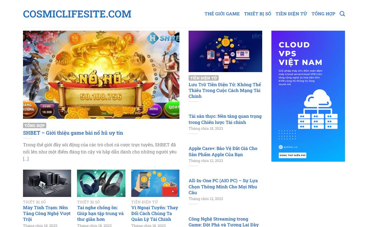Trang Chủ - cosmiclifesite.com