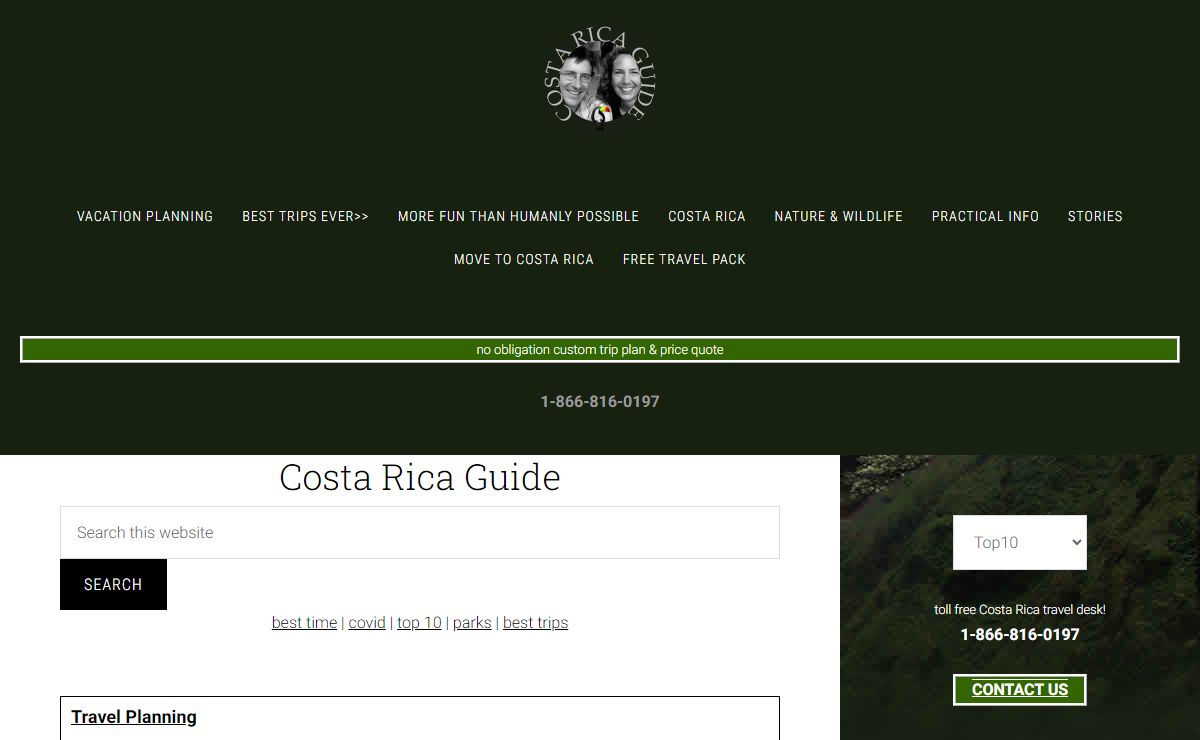 Costa Rica Guide – Maps & Travel Information – travel information and maps
