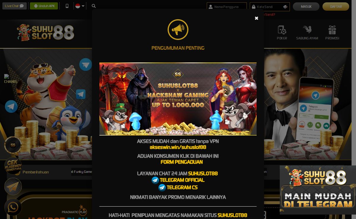 SUHUSLOT88 // Daftar Situs Judi Slot Online dan Slot88 Gacor Hari Ini