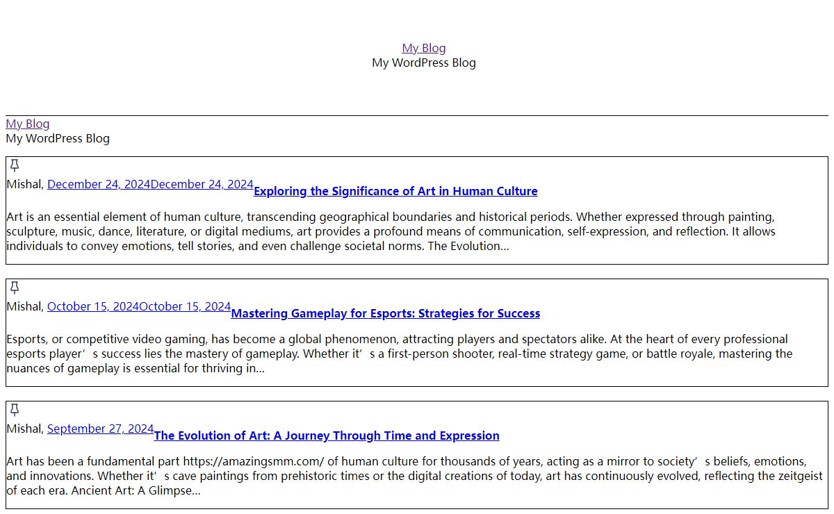 My Blog – My WordPress Blog