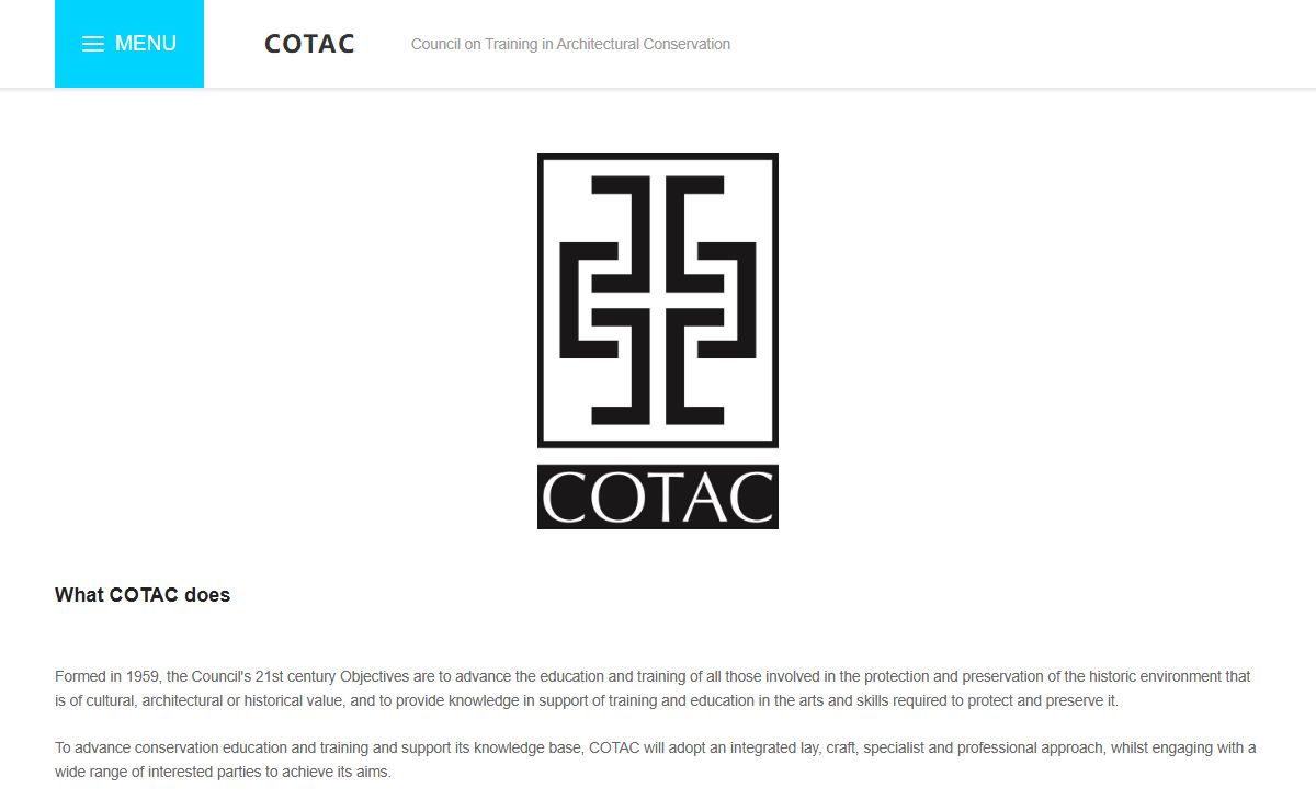 COTAC - Council on Training in Architectural Conservation