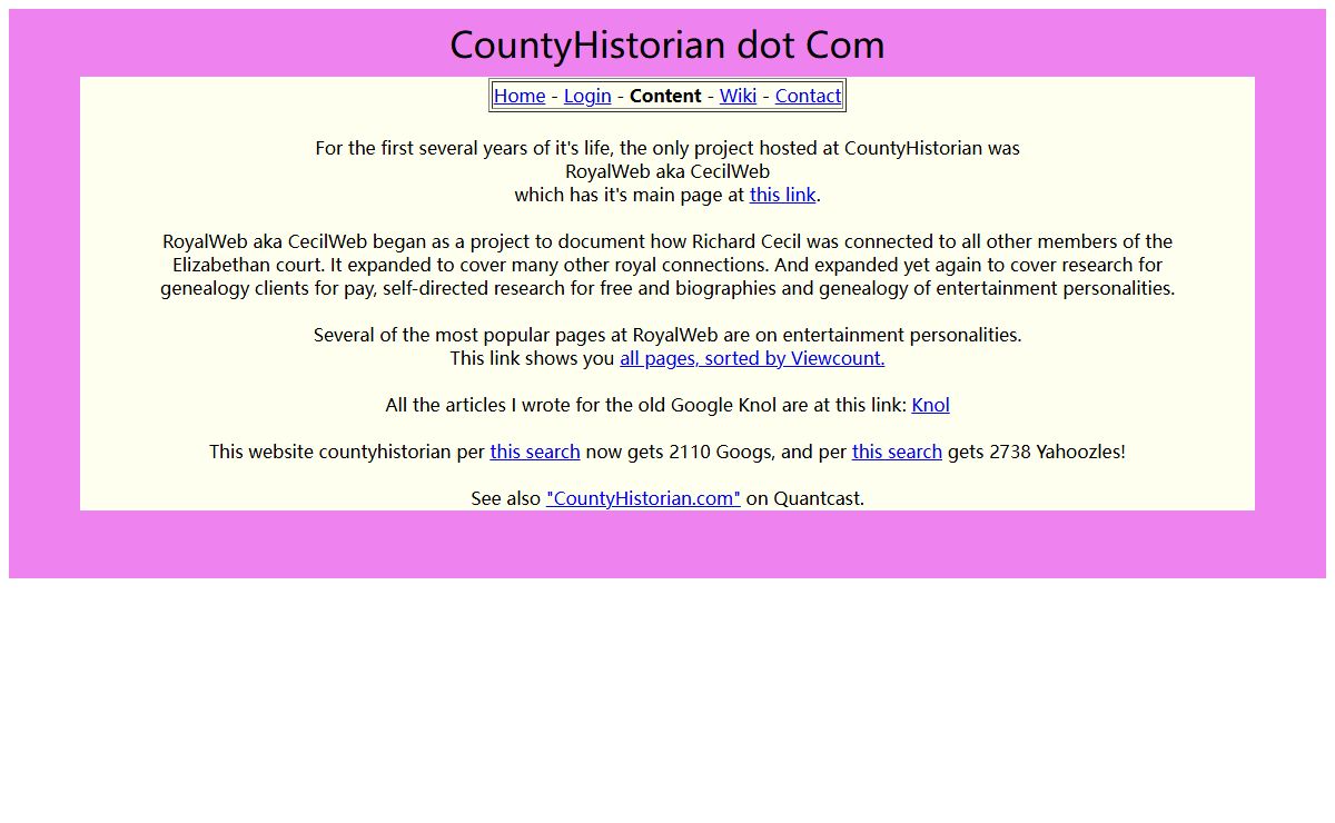 CountyHistorian dot com Professional Genealogy Content