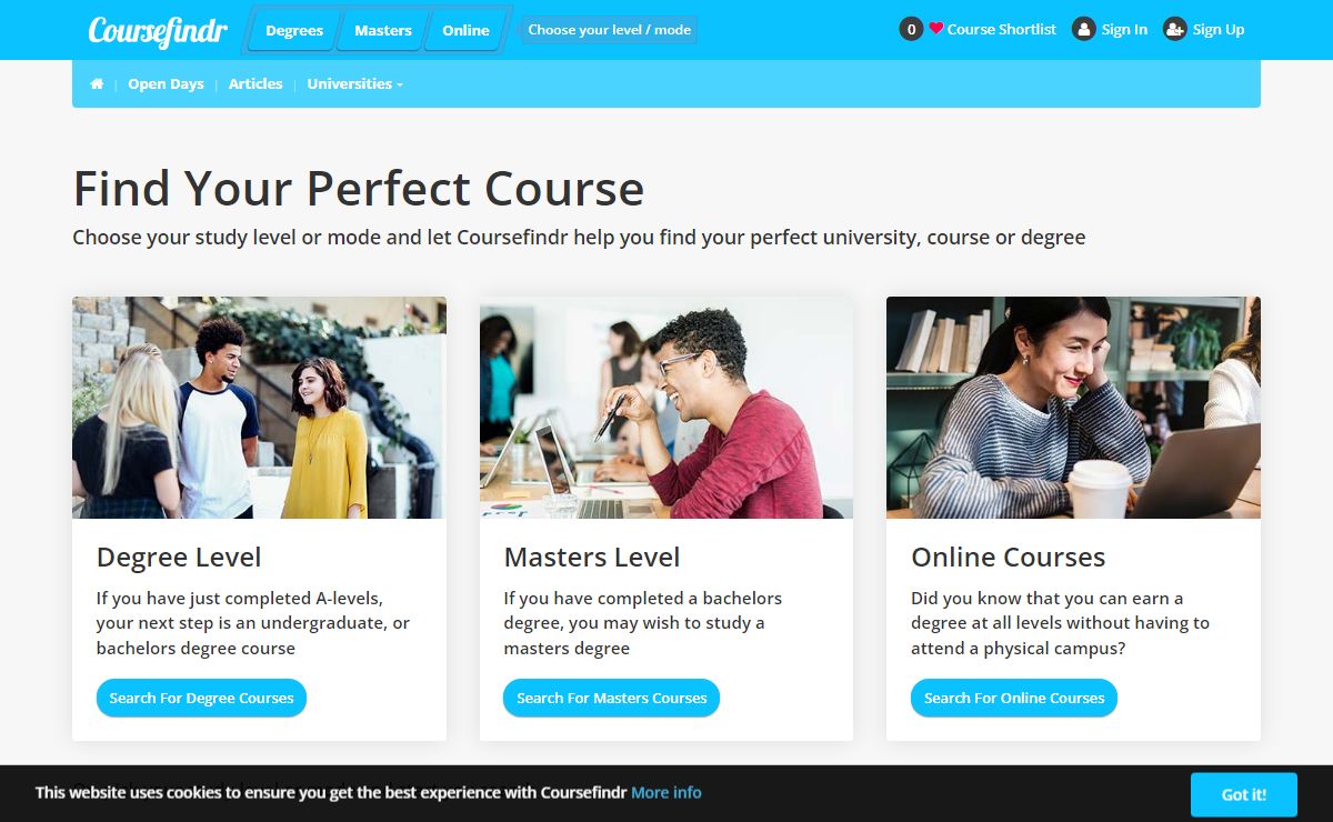 Coursefindr - University Degrees, Masters, Online Courses and Advice