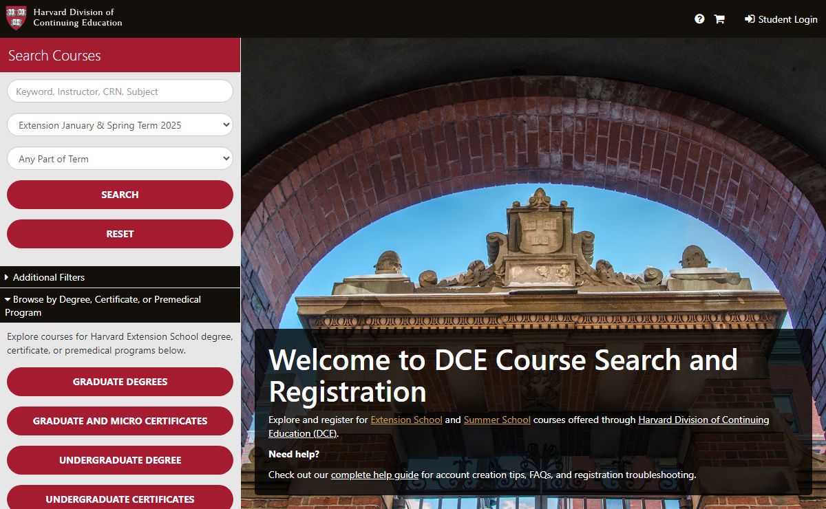 DCE Course Search