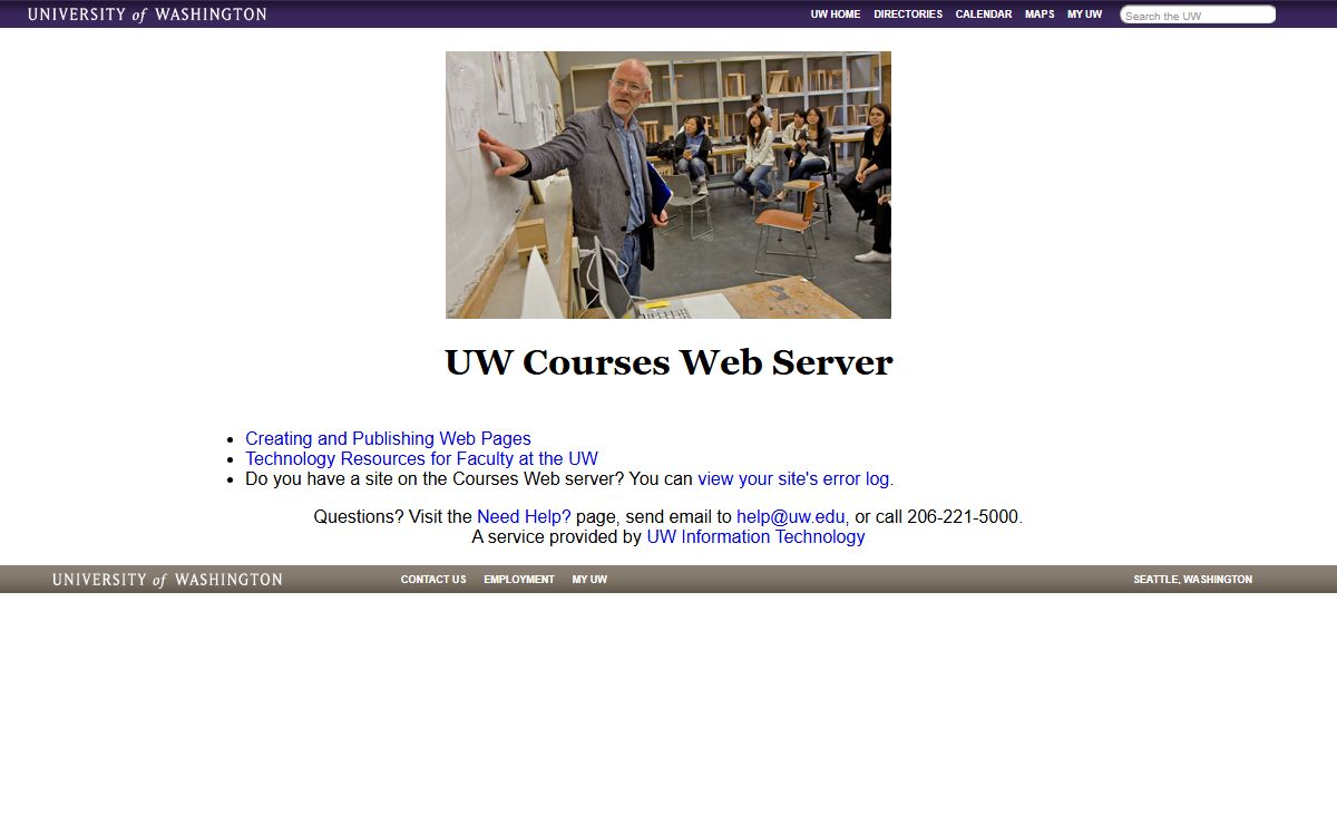 UW Courses Web Server