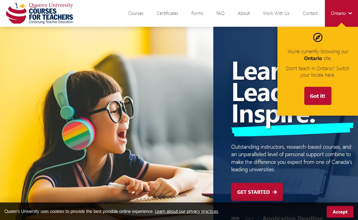 Courses for Teachers – Continuing Teacher Education, Queen's University